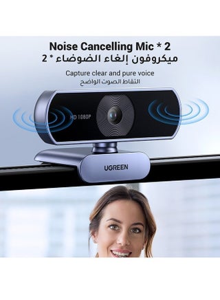 كاميرا ويب 1080P مع ميكروفون USB HD، وكاميرا تيار 1080P/30fps 720P/60fps، مع تصحيح تلقائي للضوء، وميكروفونات مزدوجة لتقليل الضوضاء، لـ Skype/Facebook/Youtube، ولابتوب/PC، والتوصيل والتشغيل - view 5