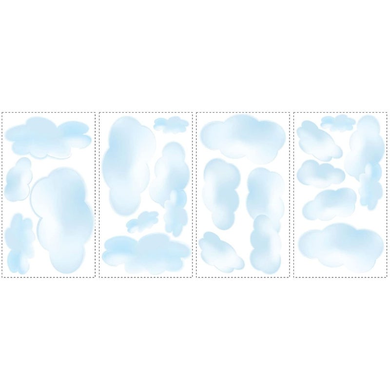 RoomMates RMK1250SCS Blue Clouds Peel and Stick Wall Decals