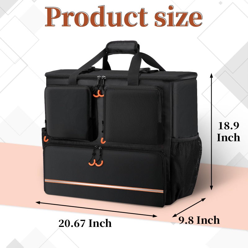 Wigojoy Computer Desktop Tower Large Carrying Case, PC Travel Case for Computer's Box for Moving, Portable Gaming Backpack for Keyboard, Mouse and Accessories, Bag Compatible with ATX/M-ATX mainframe chassis - Image 2