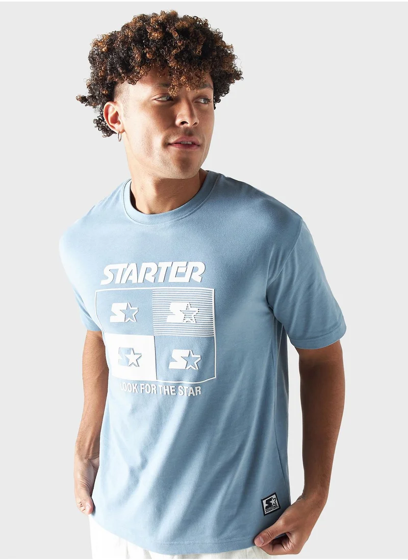 STARTER Graphic Print Crew Neck T-Shirt