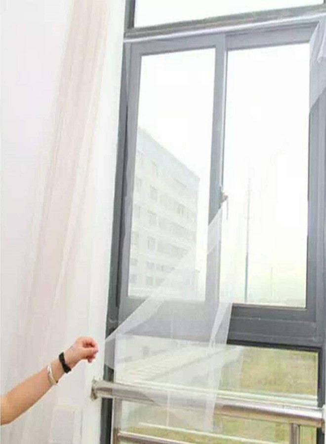 Zimble Self Adhesive Window Screen Netting Mesh Curtain with Hook and Loop Tape / Window Mosquito net for Home / Mosquito net for Windows/ Mosquito Net (1, 90cm x 100cm (3ft x 3.5ft)) - Image 4