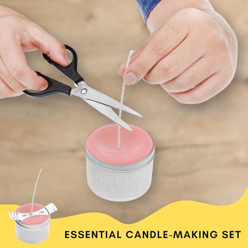 Kare Kind Candle Wick Bundle: 50 Candle Wicks, 50 Stickers and 3 Wick Holders - Easy Positioning - Wicks Coated With Natural Soy Wax, Cotton Threads Woven with Paper - Contains No Lead, Zinc or Other Metals - Image 5