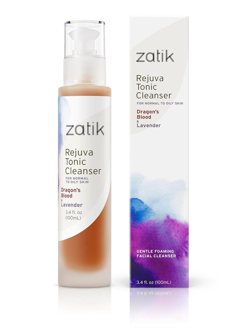 Zatik Naturals  Rejuva Tonic Cleanser with Dragons Blood and Lavender Vegan Non GMO Gluten Free Soy Free Alcohol Free pH Balanced Biodegradable 34 fl oz100ml