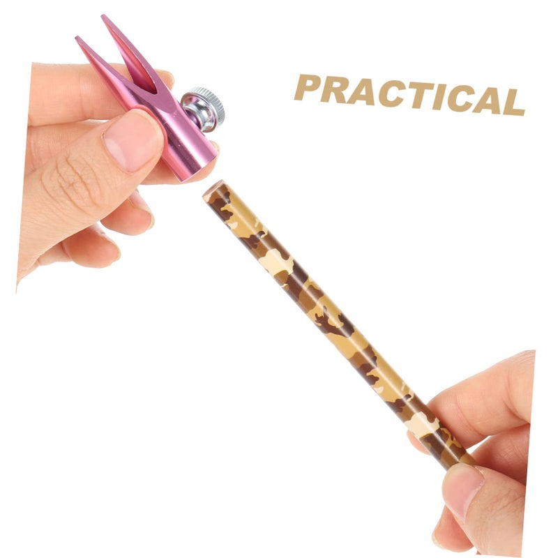 Pink Dual Sided Manual Pencil Sharpener Portable For Eyebrow Pencils Easy To Use - Image 4