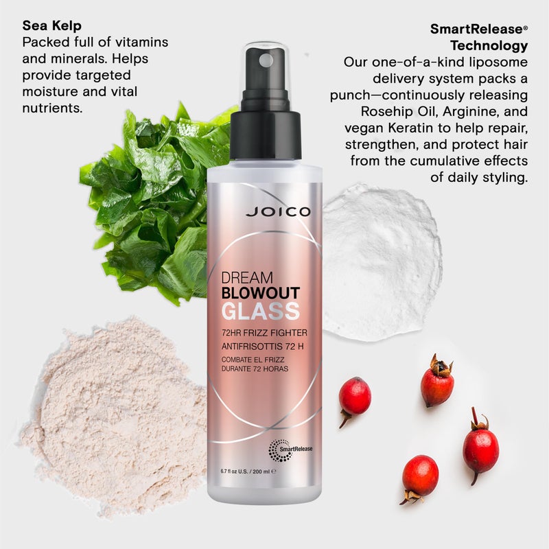 Joico Dream Blowout Glass 72-Hour Frizz Fighter | Humidity Control | Glass-Like Shine | Hydrate & Smooth | For Most Hair Types | 6.7 Fl Oz - Image 4