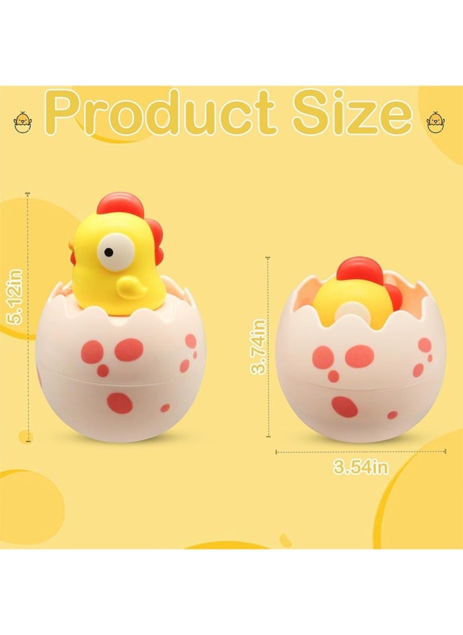 Lemon Baby Bath Toy,  Basket Stuffers for Babies Bathtub Hatching Swimming Pool, Water Spray Egg Toy  - Image 2