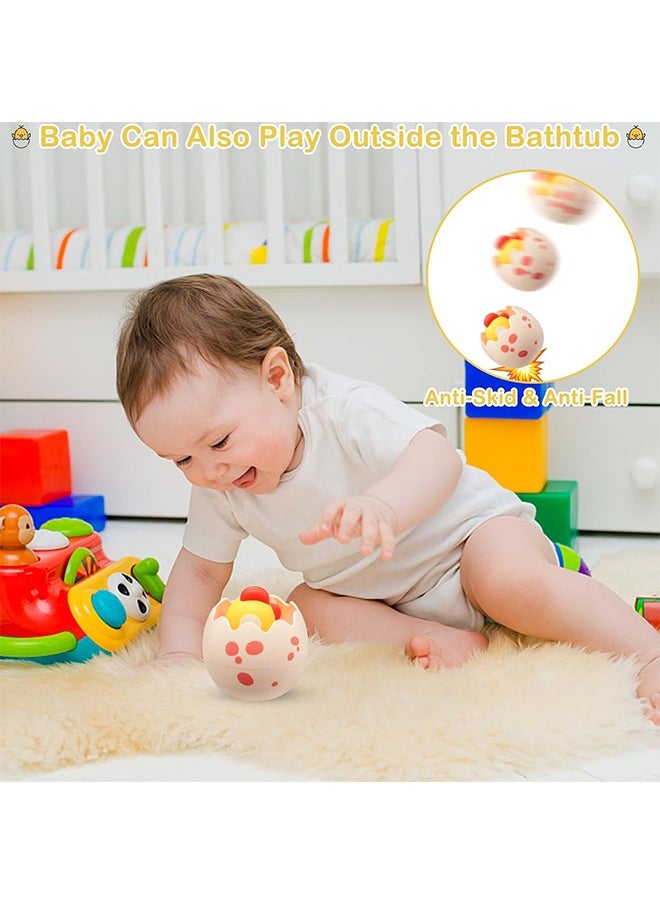 Lemon Baby Bath Toy,  Basket Stuffers for Babies Bathtub Hatching Swimming Pool, Water Spray Egg Toy  - Image 4