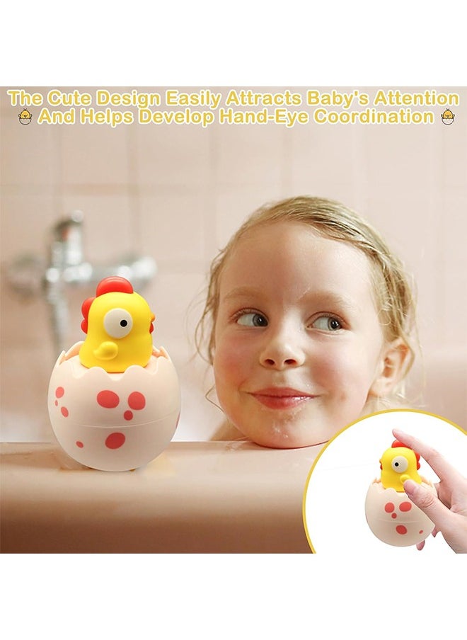 Lemon Baby Bath Toy,  Basket Stuffers for Babies Bathtub Hatching Swimming Pool, Water Spray Egg Toy  - Image 3