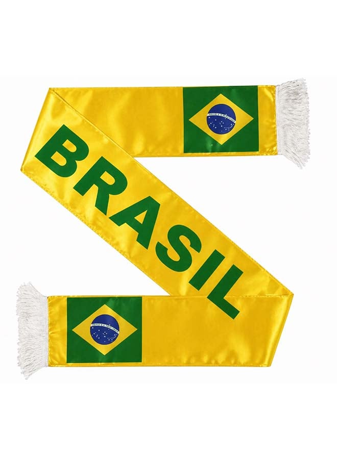 Toyland Brazil Supporter Scarf – Lightweight Football Fan Scarf for Matches & Events - Image 1