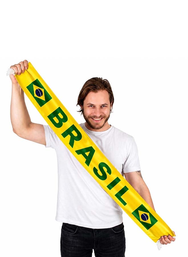 Toyland Brazil Supporter Scarf – Lightweight Football Fan Scarf for Matches & Events - Image 2