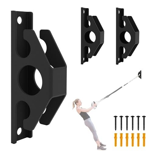 Wpbhk 3PCS Resistance Band Wall Anchors, Wall Mounted Anchors for Resistance Bands, Wall Mount Workout Anchors for Home Gym Workouts, Strength Training, Physical Therapy - Image 1