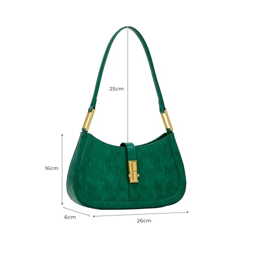 Miraggio Womens Aria Shoulder Bag Stylish | Small Handbag | For Travelling, Party & Everyday Use | Gift, Green - Image 3