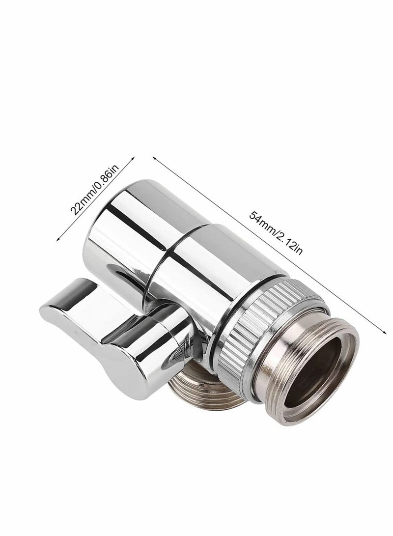 Faucet Diverter,  Bathroom Kitchen Basin Brass Sink Faucet Splitter Diverter Valve To Hose Adapter Connector M24 Hose Attachment, Sink Faucet... - Image 1