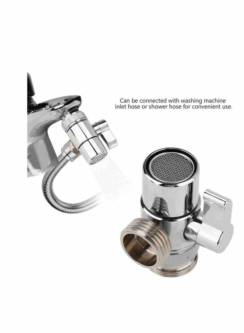Faucet Diverter,  Bathroom Kitchen Basin Brass Sink Faucet Splitter Diverter Valve To Hose Adapter Connector M24 Hose Attachment, Sink Faucet... - Image 2