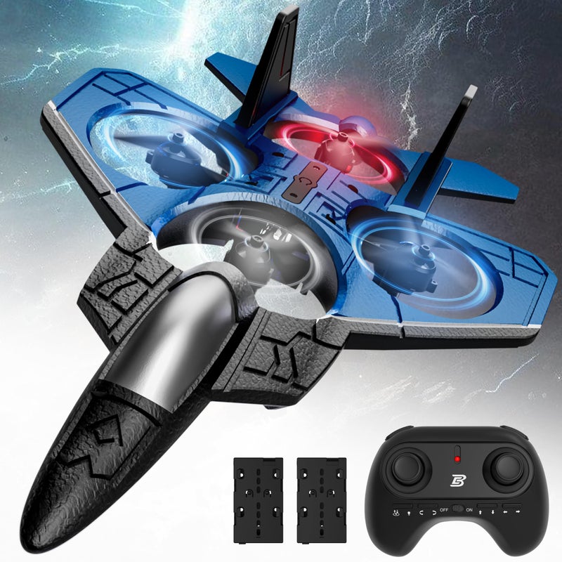 Bezgar Rc Fighter Airplane?F-22 Raptor Mini Drone Remote Control Jet Plane Stunt Drone For Adults & Kids Toy With Light Gift For Kids Beginner - Image 1