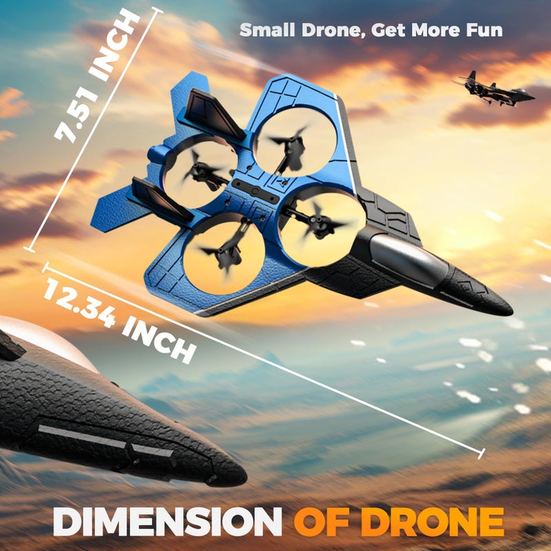Bezgar Rc Fighter Airplane?F-22 Raptor Mini Drone Remote Control Jet Plane Stunt Drone For Adults & Kids Toy With Light Gift For Kids Beginner - Image 3