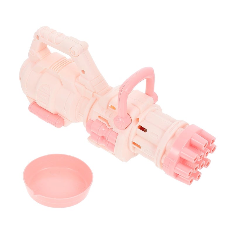 Pink Portable Electric Bubble Machine 12 Hole Outdoor Party Blower Summer Birthday - Image 2