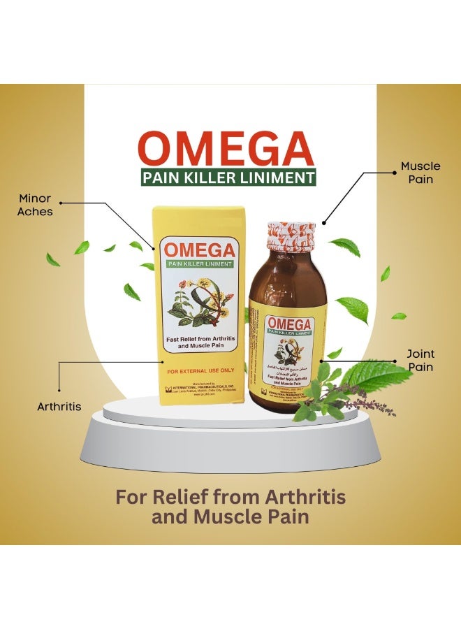 Omega Pain Killer Liniment 60ml - Pack Of 6 | Fast Relief From Arthritis and Muscle Pain - Image 3
