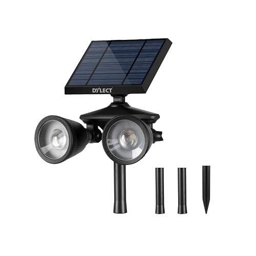 Dylect® Luxe Solar Garden Light/Pathway Light for Garden, Resort/Hotel, Outdoor Plants, Balcony with Powerful Twin LED,IP65 Waterproof, Upto 10H Runtime, Auto On-Off(Wall & Ground Mount, Cool White) - Image 1