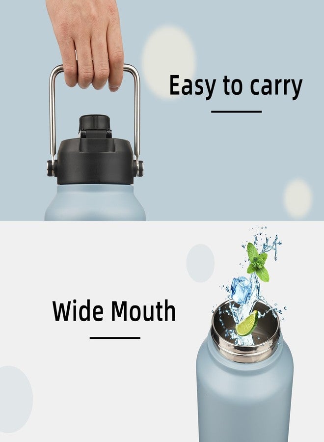 Konokyo Insulated water bottle with Metal Handle64oz-Storm Blue - Image 4