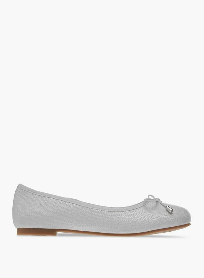 Bow Accent Slip-On Ballerina Shoes