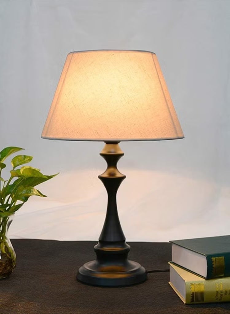  MXXSEE مصباح طاولة، مصباح طاولة بسيط، مصباح طاولة بجانب السرير، ضوء ليلي، مصباح طاولة مبتكر لغرفة النوم بجانب السرير مع غطاء قماشي، مناسب لغرفة النوم، غرفة المعيشة، المكتب، غرفة الأطفال، السكن الجامعي - Image 3