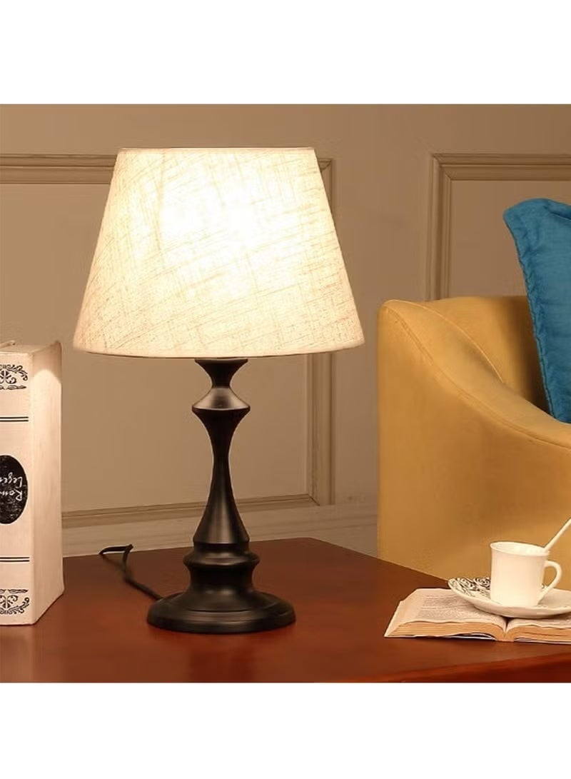  MXXSEE مصباح طاولة، مصباح طاولة بسيط، مصباح طاولة بجانب السرير، ضوء ليلي، مصباح طاولة مبتكر لغرفة النوم بجانب السرير مع غطاء قماشي، مناسب لغرفة النوم، غرفة المعيشة، المكتب، غرفة الأطفال، السكن الجامعي - Image 4