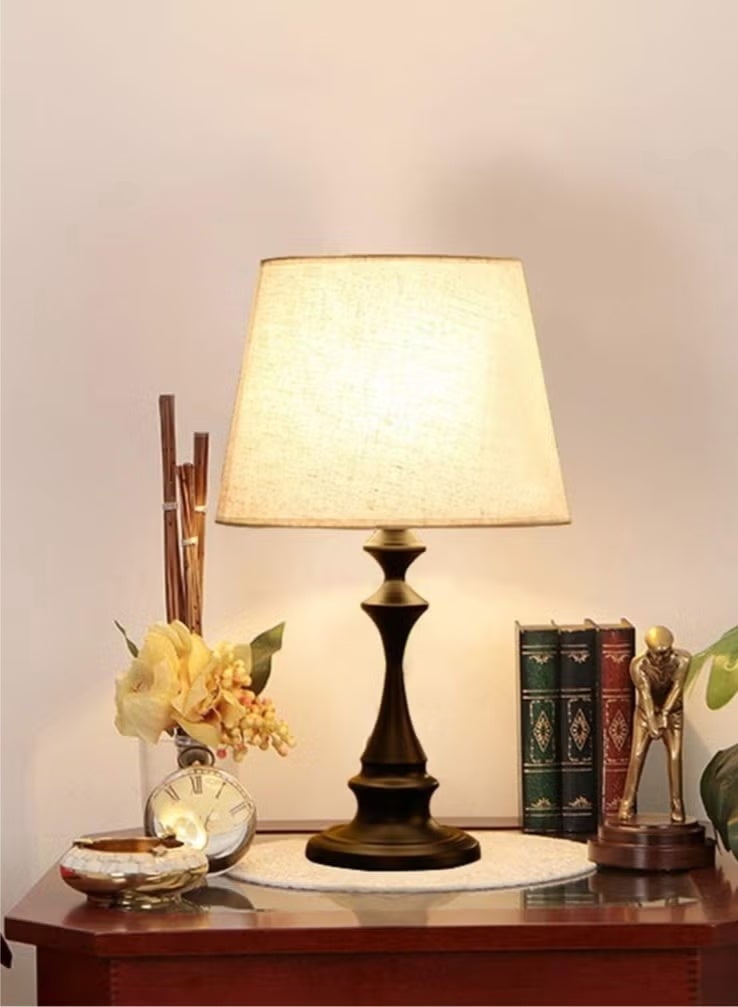  MXXSEE مصباح طاولة، مصباح طاولة بسيط، مصباح طاولة بجانب السرير، ضوء ليلي، مصباح طاولة مبتكر لغرفة النوم بجانب السرير مع غطاء قماشي، مناسب لغرفة النوم، غرفة المعيشة، المكتب، غرفة الأطفال، السكن الجامعي - Image 5