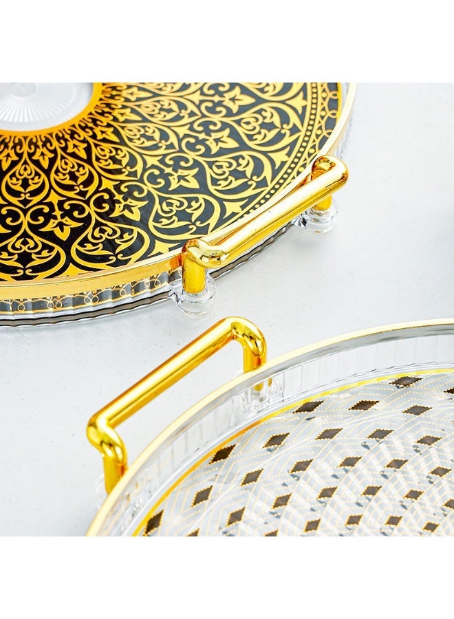 Betaoby Tray with handle, countertop decoration tray, spill proof tray, coffee table, living room, bedroom - Image 5
