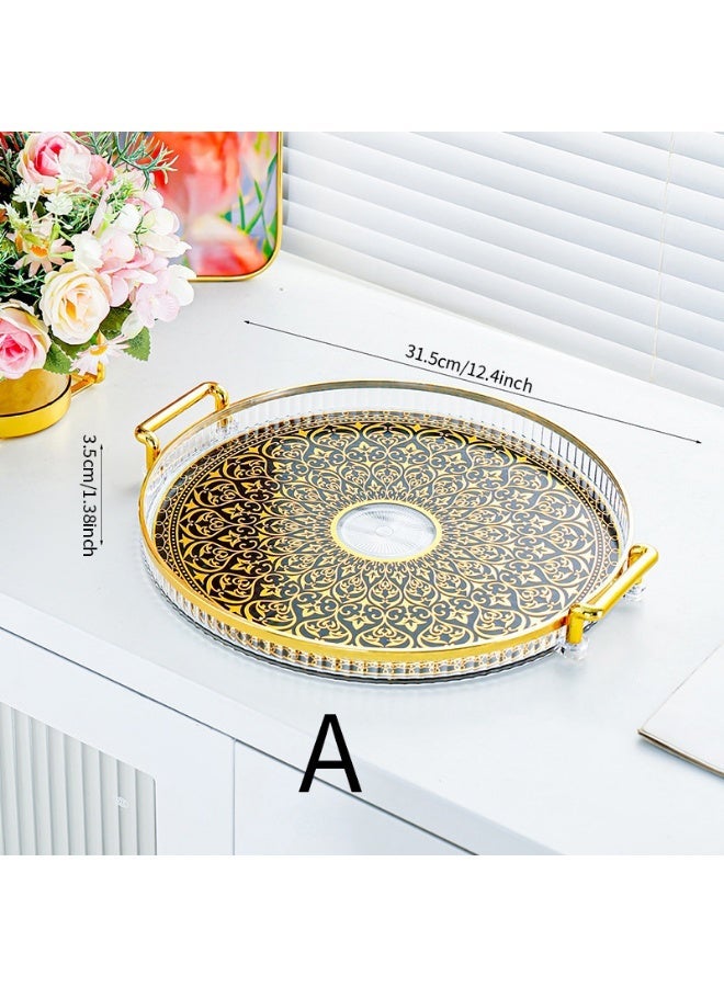 Betaoby Tray with handle, countertop decoration tray, spill proof tray, coffee table, living room, bedroom - Image 4