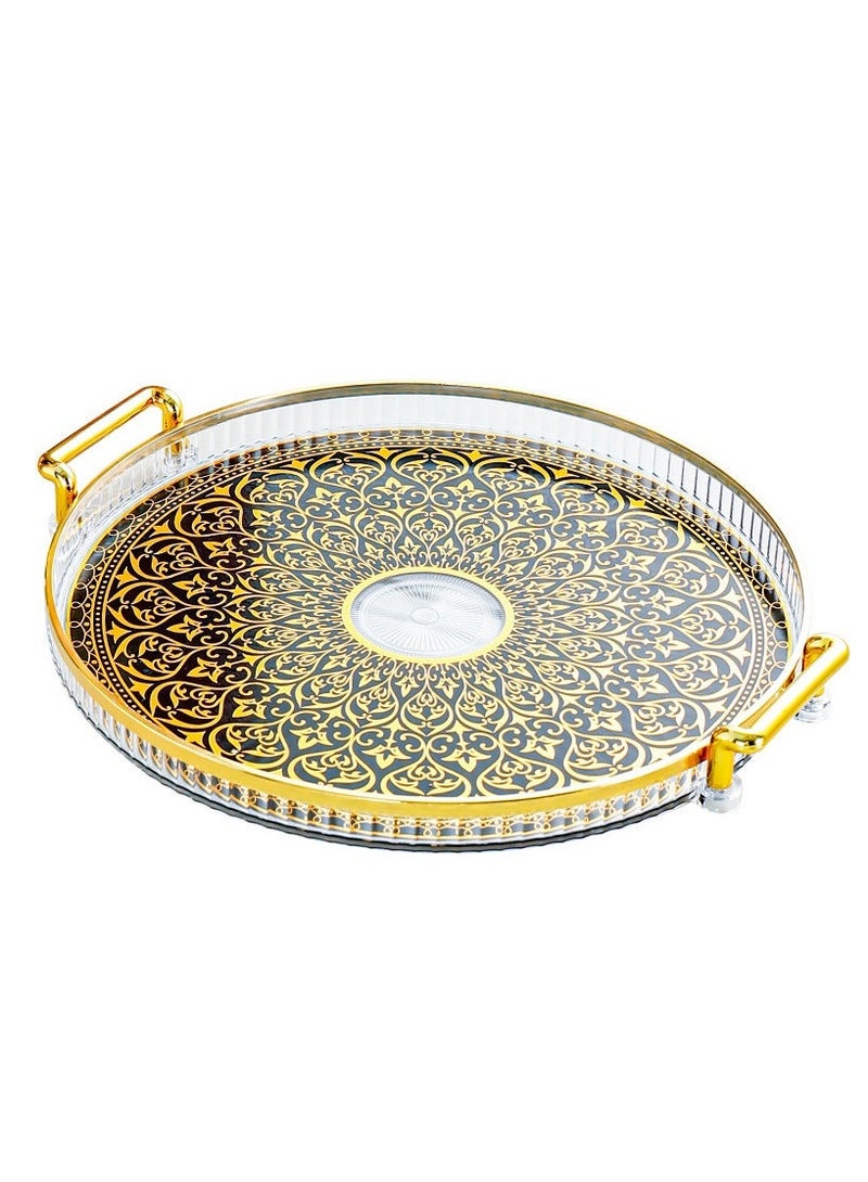 Betaoby Tray with handle, countertop decoration tray, spill proof tray, coffee table, living room, bedroom - Image 3
