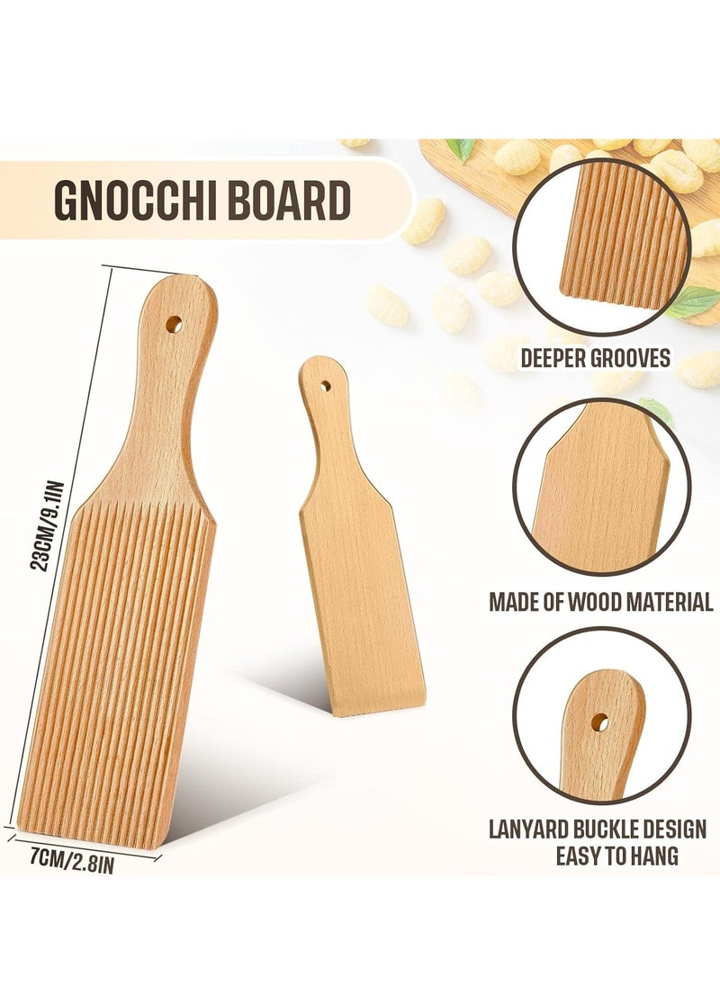 Oasisgalore 3-Pack Gnocchi Boards & Wooden Butter Rollers, 9.1x2.8" Pasta Making Set for Home & Kitchen  - Image 3