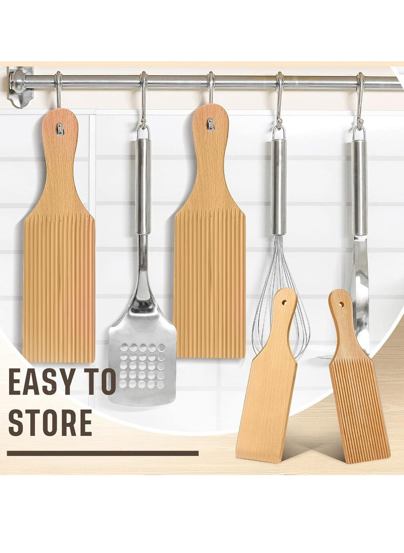 Oasisgalore 3-Pack Gnocchi Boards & Wooden Butter Rollers, 9.1x2.8" Pasta Making Set for Home & Kitchen  - Image 5