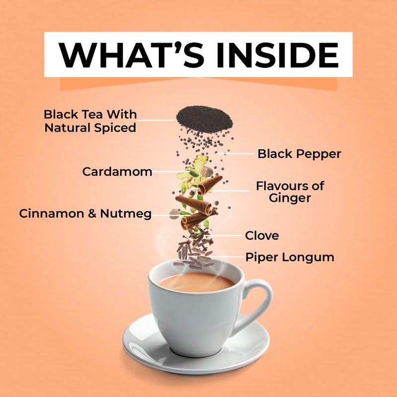 Pansari Masala Chai | 250g Pure Assam Tea with Original Cardamom, Ginger, Cloves, Black Pepper, Cinnamon, Piper Longum & Nutmeg | Premium Masala Tea Chaipatti for Bold, Spicy Chai Masala, Tea Masala (250gm) - Image 2