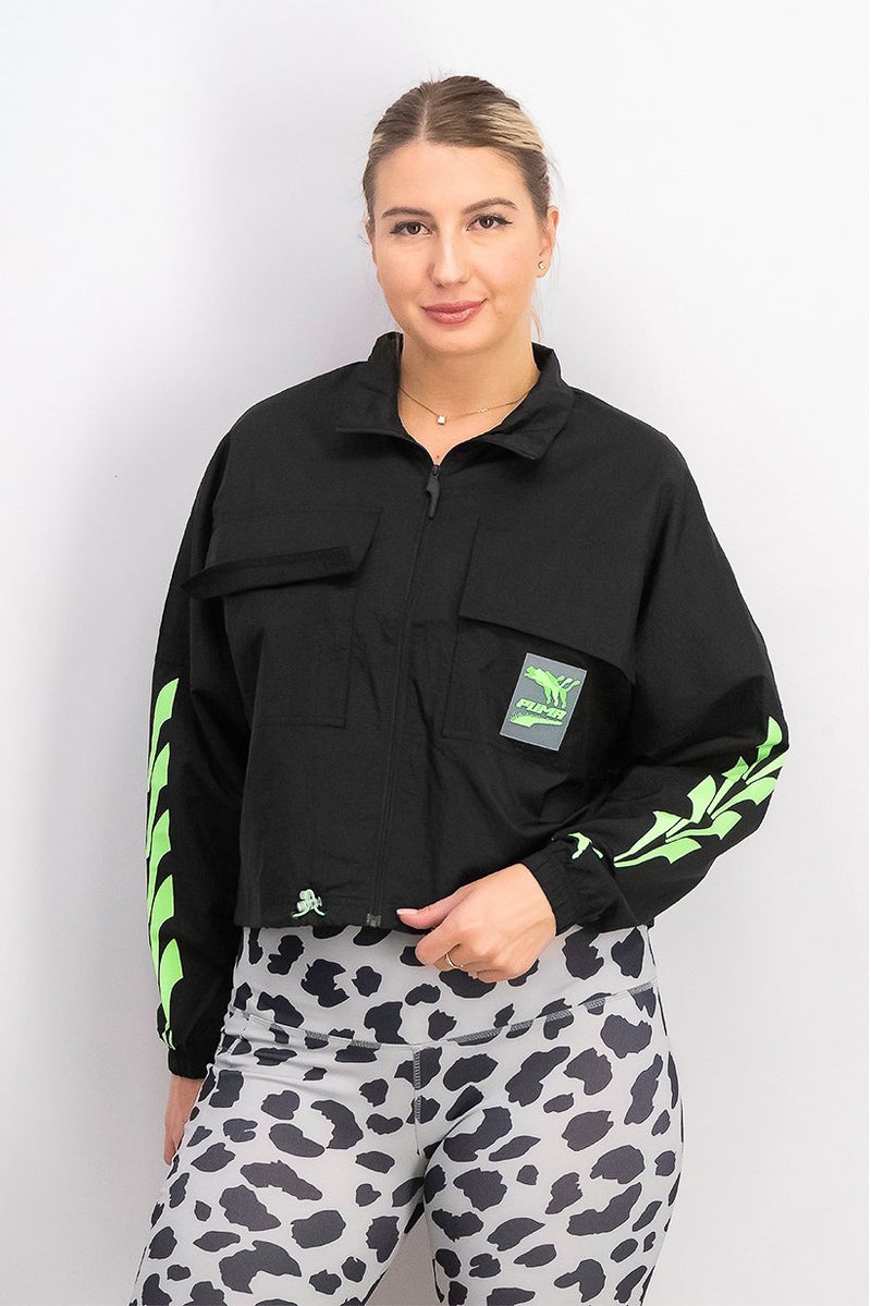 PUMA Women Sportswear Fit Full Zip Track Jacket, Black - Image 1