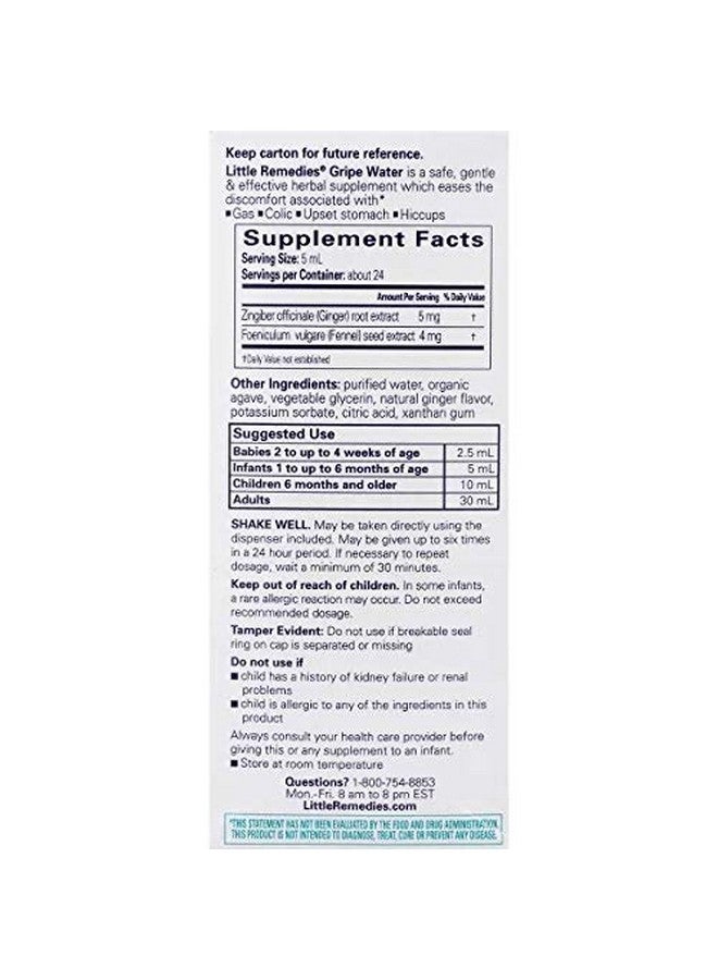 Little Remedies Tummys Gripe Water, 4 Fluid Ounce - Image 4