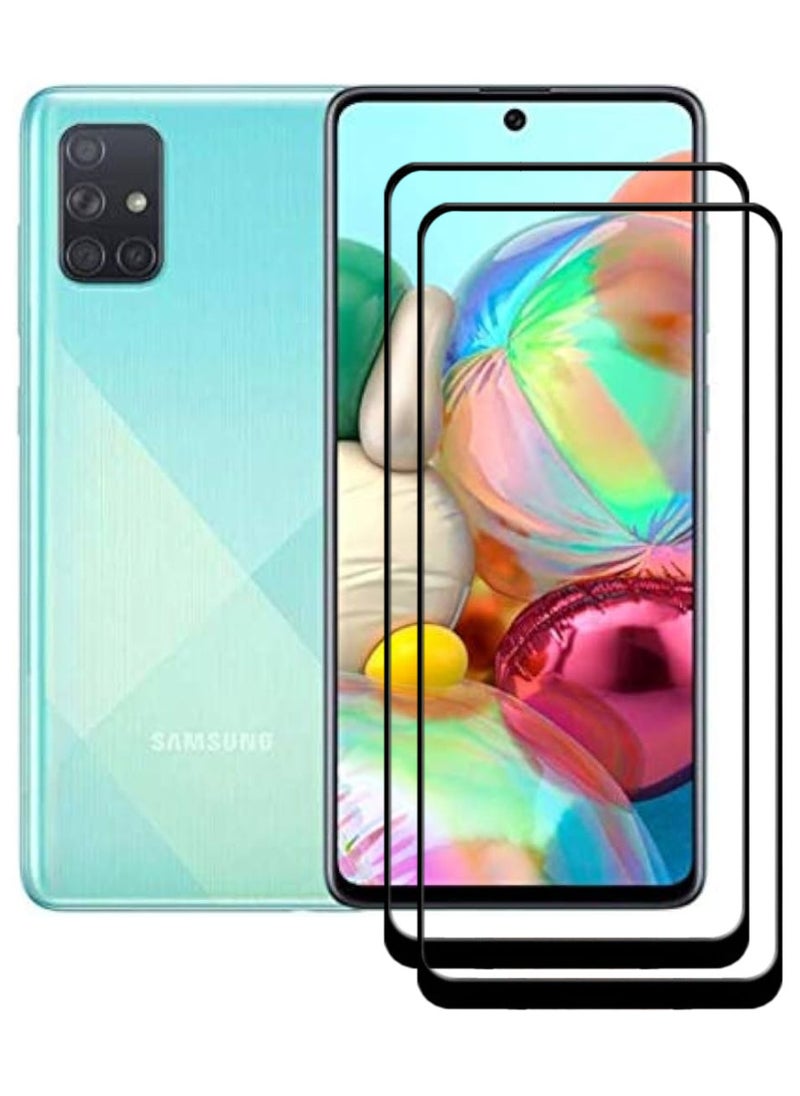 ACLIX 2 Pieces Antistatic ESD Dustproof Premium Quality High Definition Tempered Glass Screen Protector Designed For Samsung Galaxy A71 - Image 1