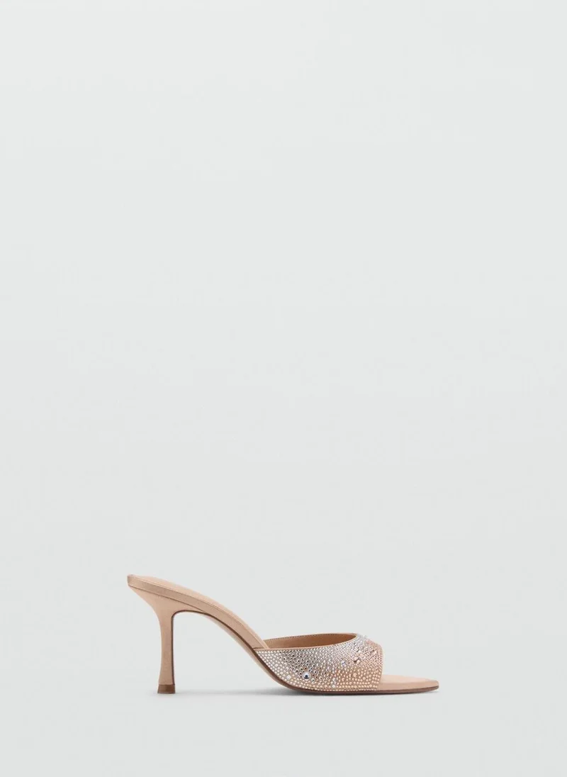 مانجو Glitter high-heeled sandals