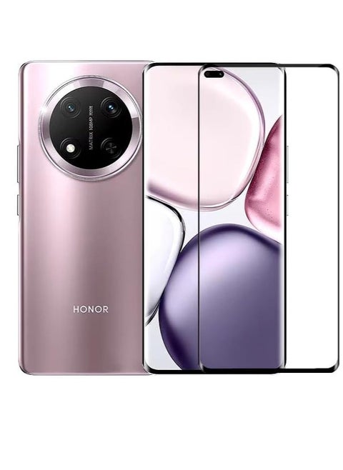 Screen Protector for Honor X9C 5G, Tempered Glass Screen Saver Premium HD Protective, Scratch Resistant, NO-Bubble, 9H Hardness, Full Coverage Film black