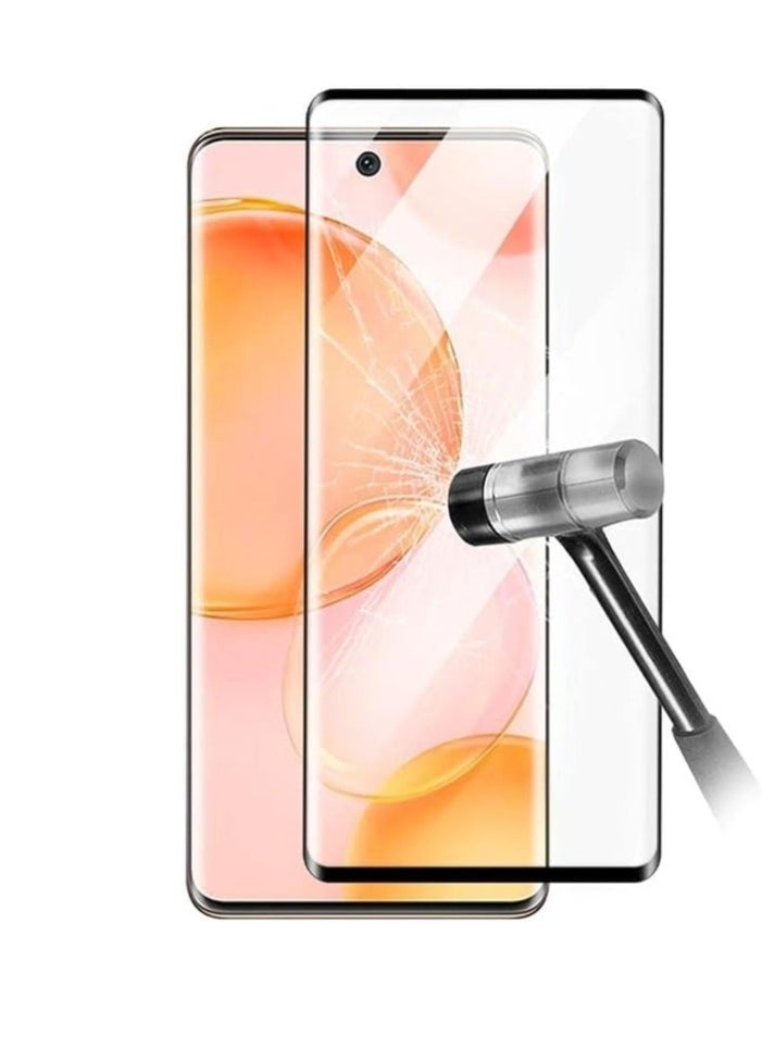 Screen Protector for Honor X9C 5G, Tempered Glass Screen Saver Premium HD Protective, Scratch Resistant, NO-Bubble, 9H Hardness, Full Coverage Film black