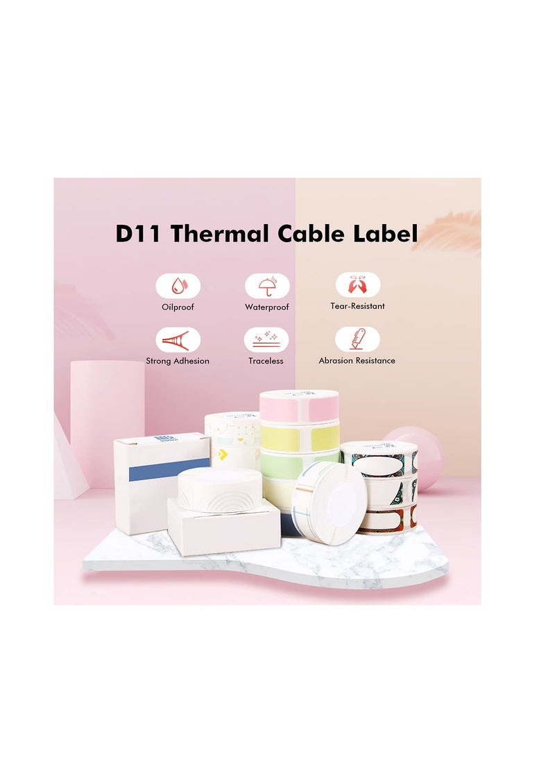 إكسفور Labels Maker Tape, Waterproof Anti-Oil Scratch-Resistant Sticker, Compatible for D11 D110 D101 Printer Labels Stickers, Name Tag for Spice Jars Bottle - Image 2