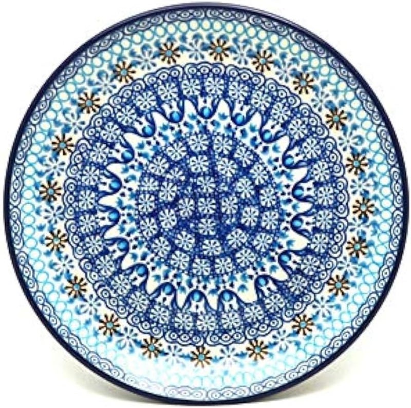 Polish Pottery Gallery Polish Pottery Plate  SaladDessert 7 34  Blue Yonder - Image 1