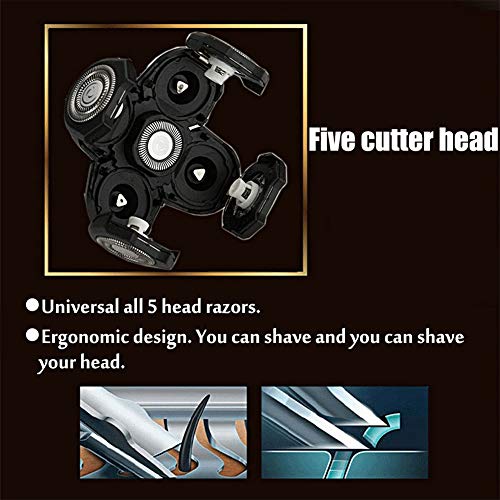 Milcraft 5 Head Shaver Replacement Blades for Electric Razor - Bald Shaving Tool for Head and Face - Image 4