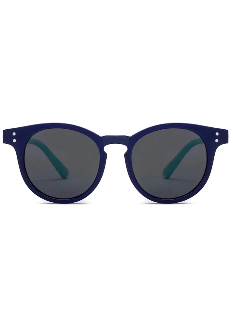 Hooper Hooper By Lenskart | Blue Grey Full Rim Round Latest and Stylish Kids Sunglasses | Polarized and 100% UV Protected | For Boys & Girls (Age 8-12 yrs) | HP S15813L