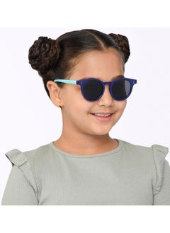 Hooper Hooper By Lenskart | Blue Grey Full Rim Round Latest and Stylish Kids Sunglasses | Polarized and 100% UV Protected | For Boys & Girls (Age 8-12 yrs) | HP S15813L  - Image 4