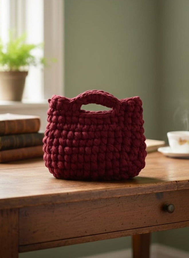 CROCHKA Handmade Thick-Yarn Crochet Handbag – Stylish & Modern Design - Image 2