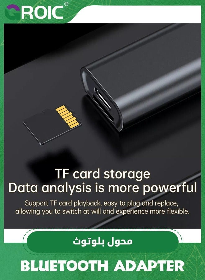 GROIC 2 in 1 Car Bluetooth 5.1 Receiver,Aux Adapter for with Display Screen, Suitable Cars, Speakers, Stereo Systems and Headphones - Image 4