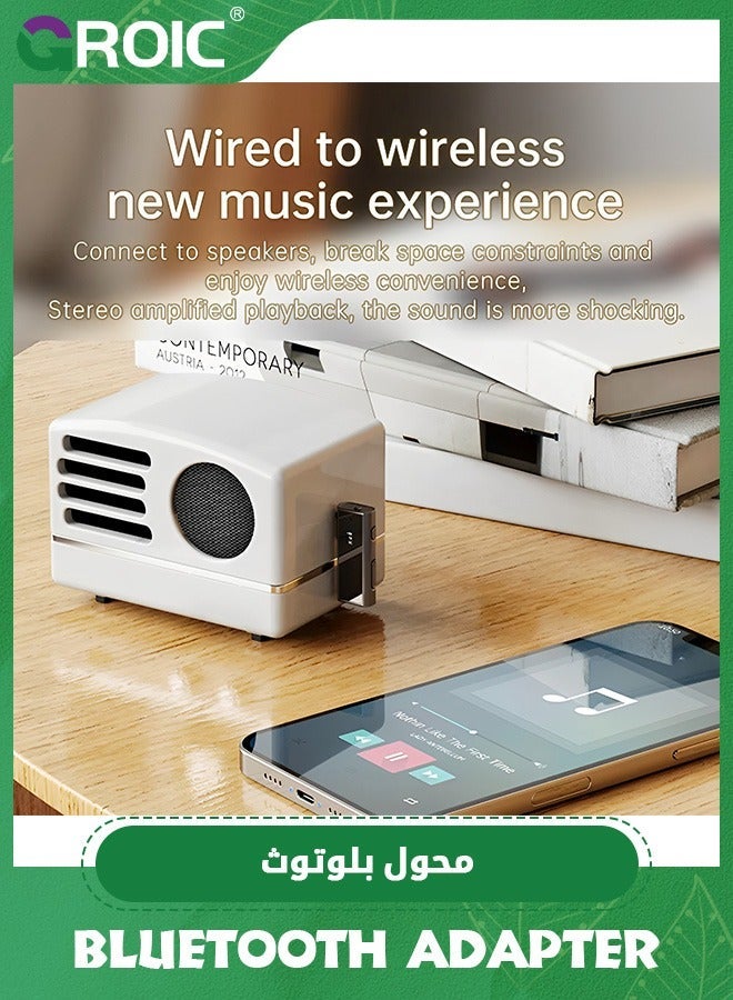 GROIC 2 in 1 Car Bluetooth 5.1 Receiver,Aux Adapter for with Display Screen, Suitable Cars, Speakers, Stereo Systems and Headphones - Image 3