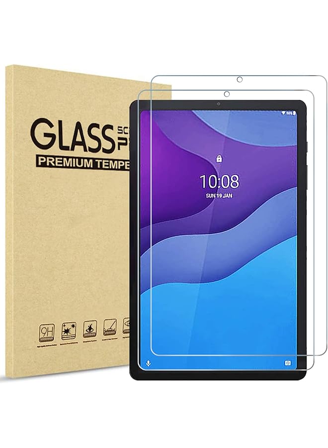 Procases 2 Pack Screen Protector For Lenovo Tab M10 Hd 2Nd Gen Tb X306X Smart Tab M10 Hd 2Nd Gen Tb X306F 10.1 Inch 2020 Release Tempered Glass Screen Film Guard Screen Protector –Clear - Image 1