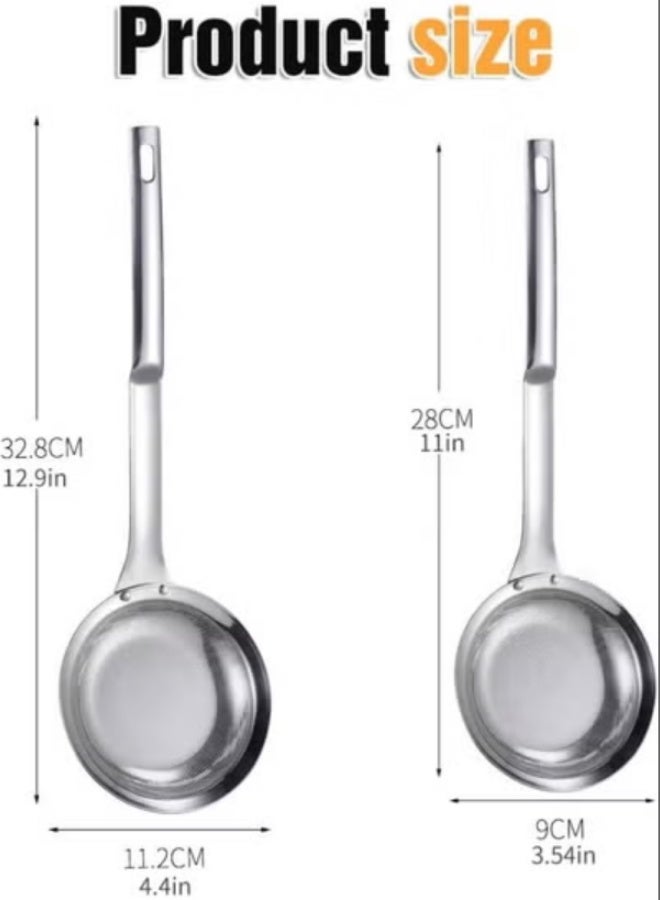 Arabest Fine Mesh Stainless Steel Colander, 2025 New Fine Mesh Strainer for Cooking Oil Strainer Skimmer Spoon Food Strainer Kitchen Gadgets (Small) - Image 2